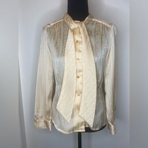 Vintage Bow Tie Blouse